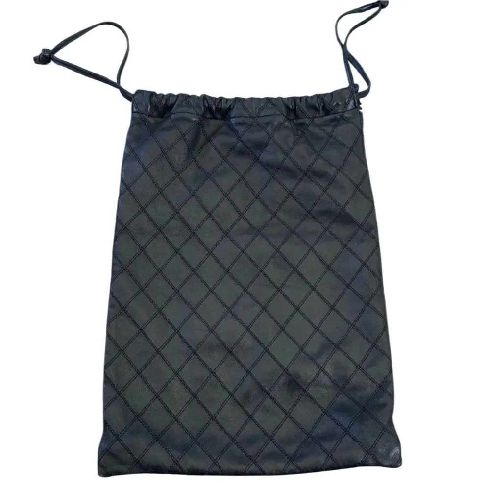 CHANEL Black Drawstring Bag